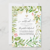 Invitation Mariage virtuel en ligne Géométrique Cristal Green (Devant)