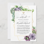 Invitation Mariage virtuel en ligne géométrique Succulent (Devant)