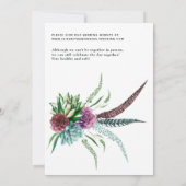 Invitation Mariage virtuel en ligne mystique Boho Succulent (Dos)
