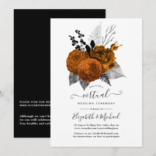 Invitation Mariage virtuel en ligne sur le thème d'Halloween