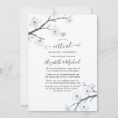 Invitation Mariage virtuel en ligne White Cherry Blossoms (Devant)