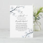 Invitation Mariage virtuel en ligne White Cherry Blossoms (Debout devant)