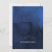 Invitation Mariage Virtuel Floral Navy et Argent (Dos)