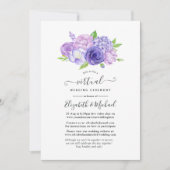 Invitation Mariage virtuel Floral Ultra Violet (Devant)