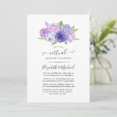 Invitation Mariage virtuel Floral Ultra Violet (Debout devant)