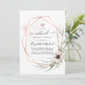 Invitation Mariage virtuel géométrique Eucalyptus aquarelle (Debout devant)