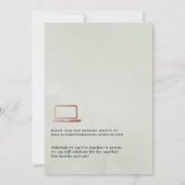 Invitation Mariage virtuel géométrique Eucalyptus aquarelle (Dos)