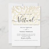 Invitation Mariage virtuel Gold (Devant)