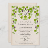 Invitation Mariage virtuel Grapevine (Devant / Derrière)