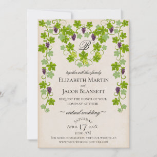 Invitation Mariage virtuel Grapevine