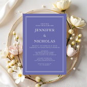 Invitation Mariage virtuel moderne élégant formel violet