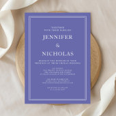 Invitation Mariage virtuel moderne élégant formel violet
