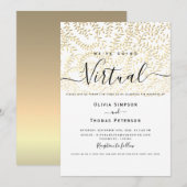 Invitation Mariage Virtuel Or (Devant / Derrière)
