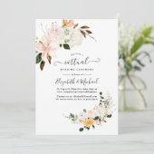Invitation Mariage virtuel Pastel Floral Online (Debout devant)