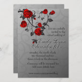 Invitation Mariage virtuel Rose enchanté (Devant / Derrière)