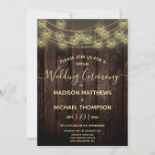 Invitation Mariage virtuel rustique Mariage Liveream (Devant)