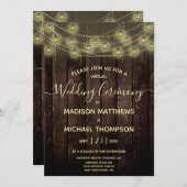 Invitation Mariage virtuel rustique Mariage Liveream (Devant / Derrière)