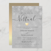 Invitation Mariage virtuel Silver (Devant / Derrière)