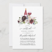 Invitation Mariage virtuel sur le thème du vin de Bourgogne e (Devant)