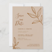 Invitation Mariage Virtuel Terracotta Save the Date (Devant)