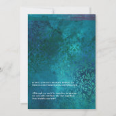 Invitation Mariage Virtuel Turquoise et Or Forêt de Minuit (Dos)