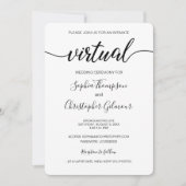 Invitation Mariage VIRTUEL VIRTUEL simple et personnalisé (Devant)