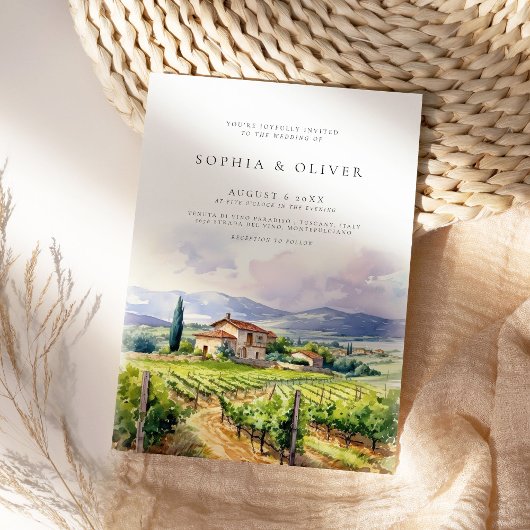 Invitation Mariage viticole