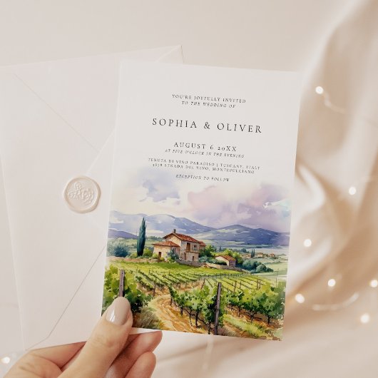 Invitation Mariage viticole