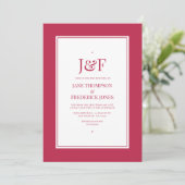 Invitation Mariage Viva Magenta (Debout devant)