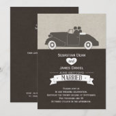 Invitation Mariage Voiture Deux Pièces Gay Mariage (Devant / Derrière)