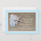 Invitation Mariage Vow Renewal Beach Burlap Look (Devant)