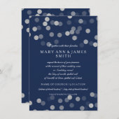 Invitation Mariage Vow Renouvel Sliver Parties scintillant Ma (Devant / Derrière)