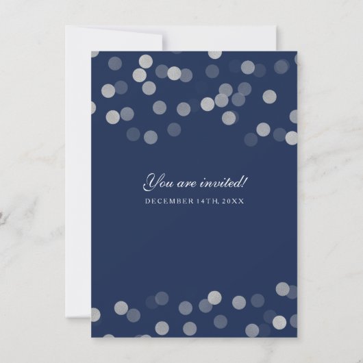 Invitation Mariage Vow Renouvel Sliver Parties scintillant Ma (Dos)