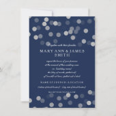 Invitation Mariage Vow Renouvel Sliver Parties scintillant Ma (Devant)