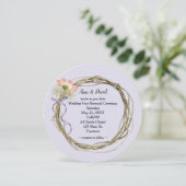 Invitation Mariage Vow Renouvellement couronne sur Lavender (Debout devant)