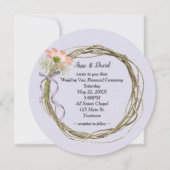 Invitation Mariage Vow Renouvellement couronne sur Lavender (Devant)