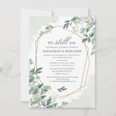 Invitation Mariage Vow Renouvellement Eucalyptus Anniversaire (Devant)