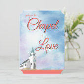 Invitation Mariage Vows Coral Chapelle de l'Amour Vivre (Debout devant)
