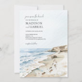 Invitation Mariage Watercolor Beach (Devant)