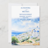 Invitation Mariage Watercolor Grèce (Devant)