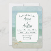Invitation Mariage Watercolor Ocean Beach Frame (Devant)