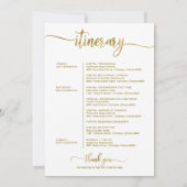 Invitation Mariage Week-end Bienvenue et Itinéraire Lettre Ch (Dos)