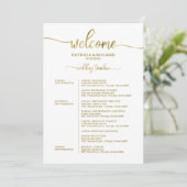 Invitation Mariage Week-end Itinéraire Simple Chic Timeline (Debout devant)