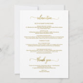 Invitation Mariage Week-end Itinéraire Simple Chic Timeline (Dos)