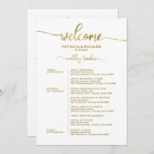 Invitation Mariage Week-end Itinéraire Simple Chic Timeline (Devant / Derrière)
