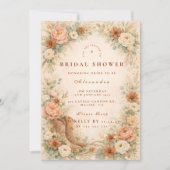 Invitation Mariage western bohème et rustique (Devant)