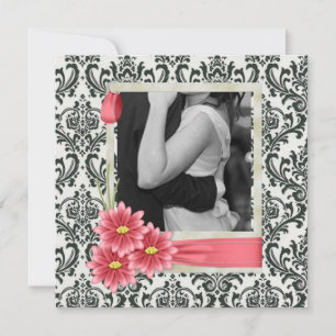 Invitation mariage western country chic avec marguerite rusti