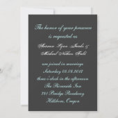Invitation mariage western country daisy rustique (Dos)