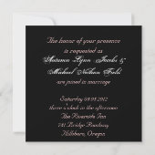 Invitation mariage western country marguerite rustique (Dos)