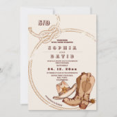 Invitation Mariage Western Cowboy (Devant)